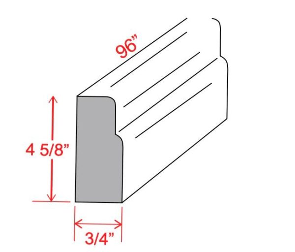 Furniture Base Moulding - Frameless White Oak Slab