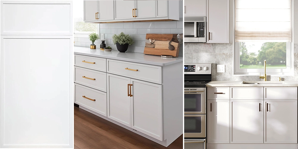 Frameless White Slim Shaker Cabinets