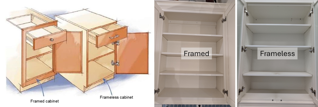 Frameless vs. Framed Cabinets